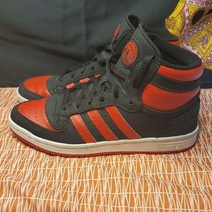 Adidas Black and Red High-Tops